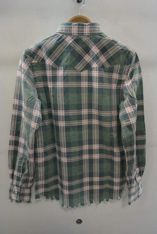 2016 S/S M / original madras cut off check shirts (green)