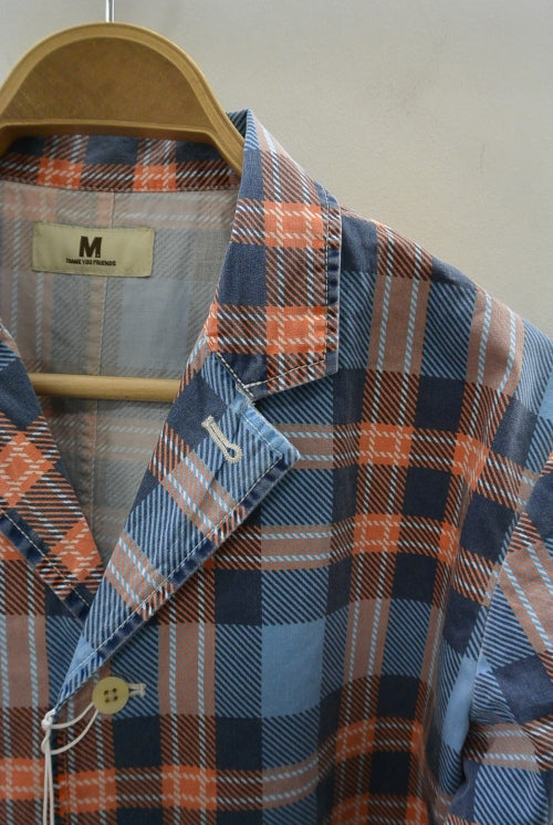 2016 S/S M / original madras long check shirts (blue)