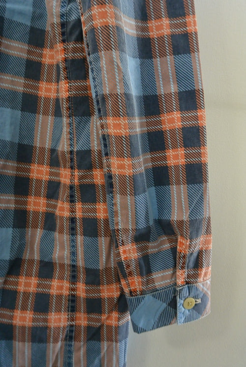 2016 S/S M / original madras long check shirts (blue)