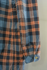 2016 S/S M / original madras long check shirts (blue)