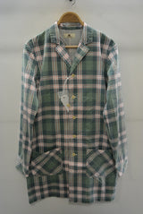 2016 S/S M / original madras long check shirts (green)