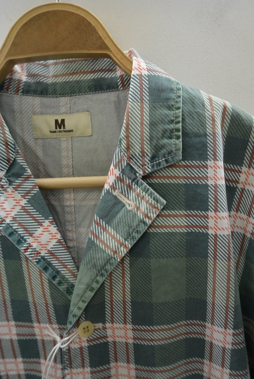 2016 S/S M / original madras long check shirts (green)