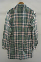 2016 S/S M / original madras long check shirts (green)