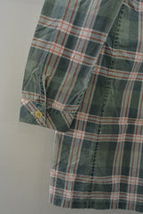 2016 S/S M / original madras long check shirts (green)