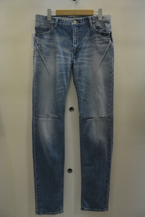 2017 S/S n(n) BY NUMBER (N)INE SKINNY PANT_STRETCH DENIM(DAMAGE_CROSS) BLUE