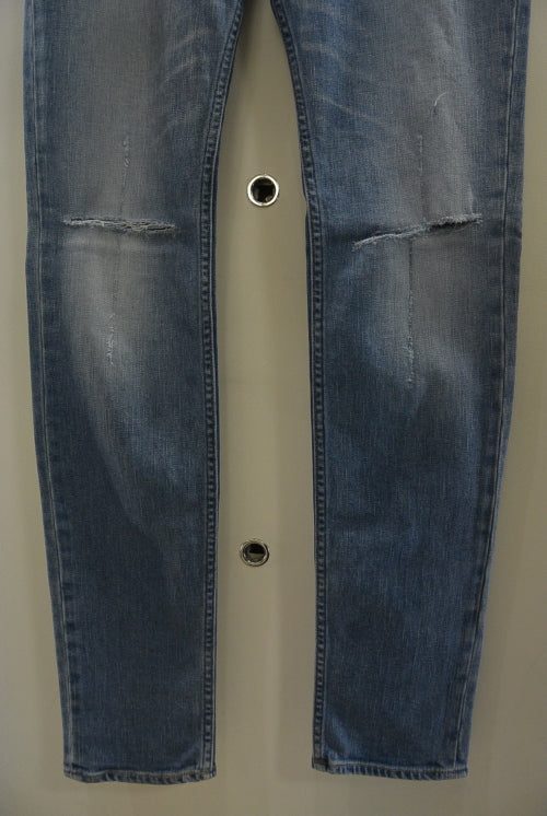 2017 S/S n(n) BY NUMBER (N)INE SKINNY PANT_STRETCH DENIM(DAMAGE_CROSS) BLUE