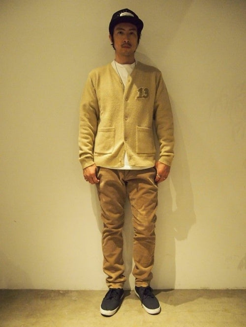 2018 S/S M / wappen cardigan (camel)