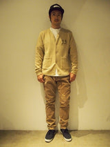 2018 S/S M / wappen cardigan (camel)