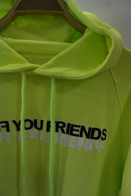 2018 S/S M reverse sweat pull over hoodie (FUCK YOU FRIENDS) (high light yellow)