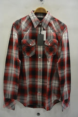 2017 S/S NUMBER (N)INE WESTERN SHIRTS_OMBRE CHECK RED