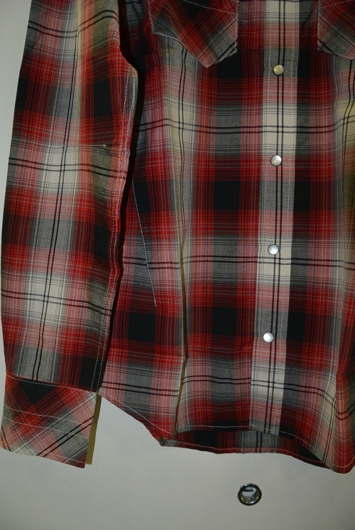 2017 S/S NUMBER (N)INE WESTERN SHIRTS_OMBRE CHECK RED