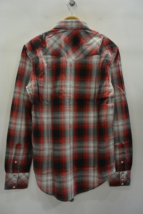 2017 S/S NUMBER (N)INE WESTERN SHIRTS_OMBRE CHECK RED