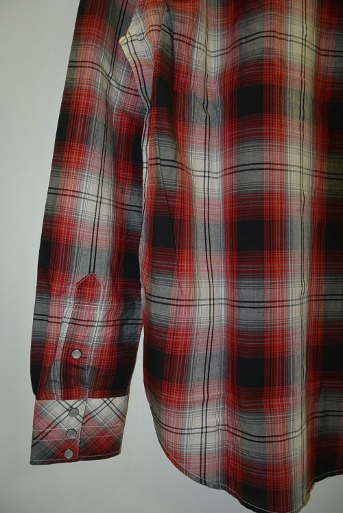 2017 S/S NUMBER (N)INE WESTERN SHIRTS_OMBRE CHECK RED
