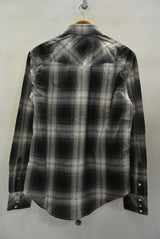 2017 S/S NUMBER (N)INE WESTERN SHIRTS_OMBRE CHECK BLACK