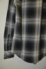 2017 S/S NUMBER (N)INE WESTERN SHIRTS_OMBRE CHECK BLACK