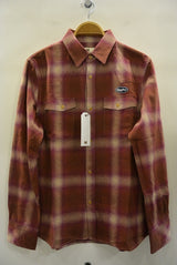 2017 S/S M original smoky ombre check western shirts BURGUNDY