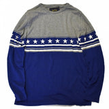 2016 S/S MARBLES Cotton Intarsia Knit Border NAVY