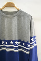 2016 S/S MARBLES Cotton Intarsia Knit Border NAVY