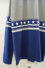 2016 S/S MARBLES Cotton Intarsia Knit Border NAVY