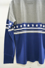 2016 S/S MARBLES Cotton Intarsia Knit Border NAVY