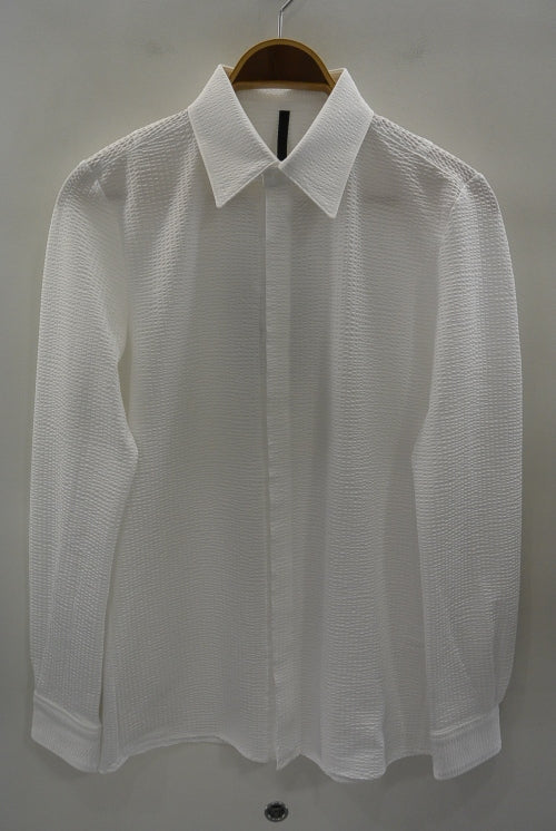 2017 S/S GalaabenDコットンハイゲージサッカーストライプshirt OFF WHITE