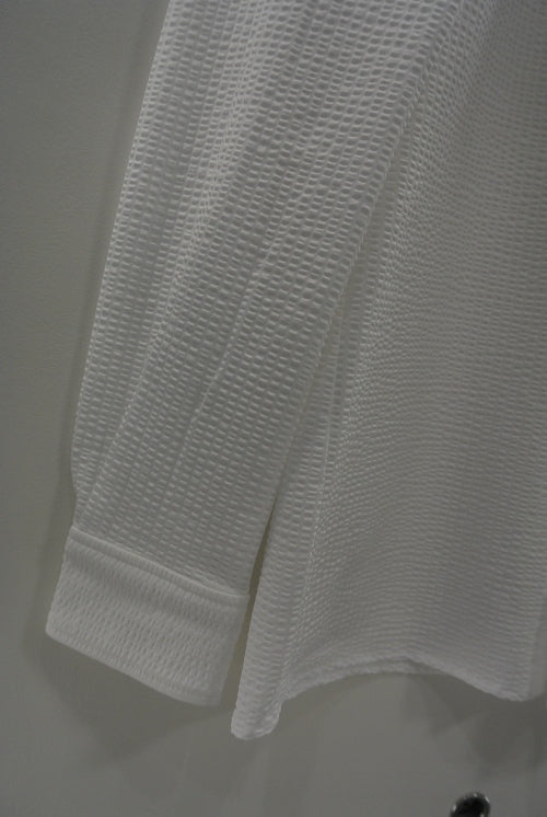 2017 S/S GalaabenDコットンハイゲージサッカーストライプshirt OFF WHITE