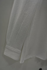 2017 S/S GalaabenDコットンハイゲージサッカーストライプshirt OFF WHITE