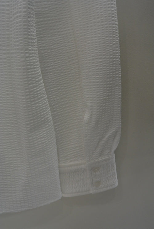 2017 S/S GalaabenDコットンハイゲージサッカーストライプshirt OFF WHITE