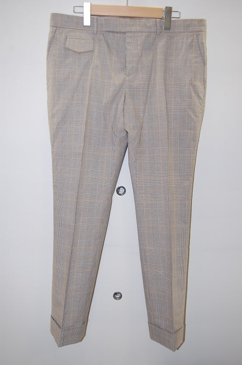 2014 S/S GalaabenD グレンチェックストレッチ tapered trousers OLIVE×YELLOW