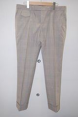 2014 S/S GalaabenD グレンチェックストレッチ tapered trousers OLIVE×YELLOW