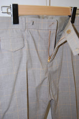 2014 S/S GalaabenD グレンチェックストレッチ tapered trousers OLIVE×YELLOW