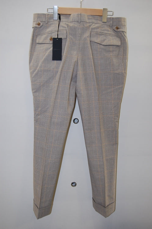 2014 S/S GalaabenD グレンチェックストレッチ tapered trousers OLIVE×YELLOW