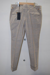 2014 S/S GalaabenD グレンチェックストレッチ tapered trousers OLIVE×YELLOW