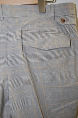 2014 S/S GalaabenD グレンチェックストレッチ tapered trousers OLIVE×YELLOW