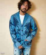 2018 S/S TMT INDIGO PARM-TREE JACQUARD KNIT CARDIGAN
