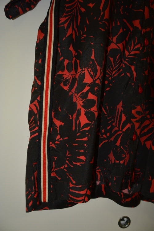 2018 S/S GalaabenD RyエットワイルドリーフPT open color shirts  side-line RED×BLACK