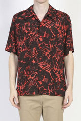 2018 S/S GalaabenD RyエットワイルドリーフPT open color shirts  side-line RED×BLACK