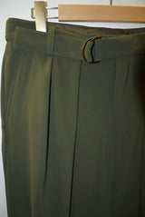 2018 S/S GalaabenD ジョーゼットストレッチwide pants KHAKI