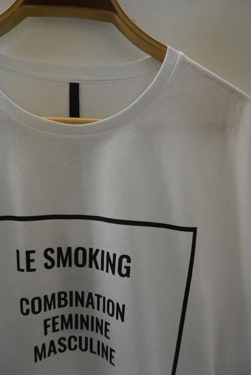 2018 S/S GalaabenD 30/1シルケット天竺 over size print tee WHITE