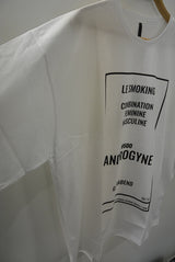 2018 S/S GalaabenD 30/1シルケット天竺 over size print tee WHITE