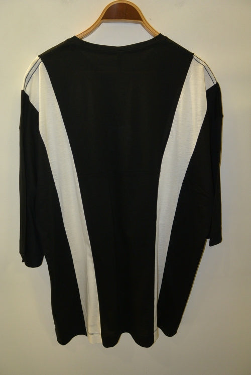 2018 S/S GalaabenD Ly/C36G天竺シルケットバイオover size stripe tee BLACK×O.WHITE