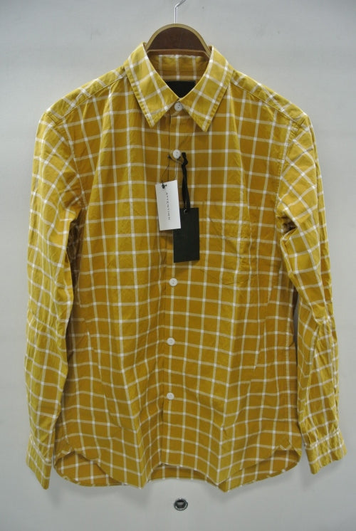 2015 S/S NUMBER (N)INE REGULAR COLOR SHIRTS_CHECK MUSTARD