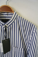 2017 S/S NUMBER (N)INE BAND COLLAR FLY FRONT SHIRTS_STRIPE 