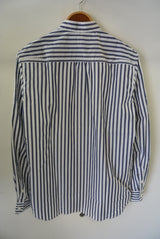 2017 S/S NUMBER (N)INE BAND COLLAR FLY FRONT SHIRTS_STRIPE 