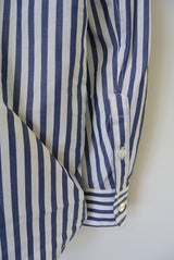 2017 S/S NUMBER (N)INE BAND COLLAR FLY FRONT SHIRTS_STRIPE 