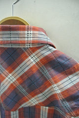 2015 S/S n(n) BY NUMBER (N)INE WESTERN SHIRTS__CHECK GRAYxORANGE