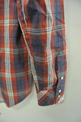 2015 S/S n(n) BY NUMBER (N)INE WESTERN SHIRTS__CHECK GRAYxORANGE