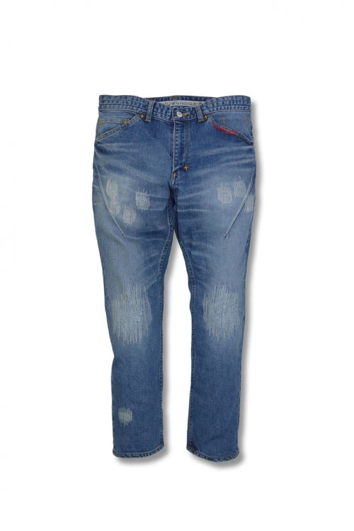 2016 S/S n(n) BY NUMBER (N)INE TAPERED PANT ANKLE CUT_STRETCH DENIM LIGHT BLUE