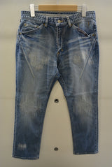 2016 S/S n(n) BY NUMBER (N)INE TAPERED PANT ANKLE CUT_STRETCH DENIM LIGHT BLUE