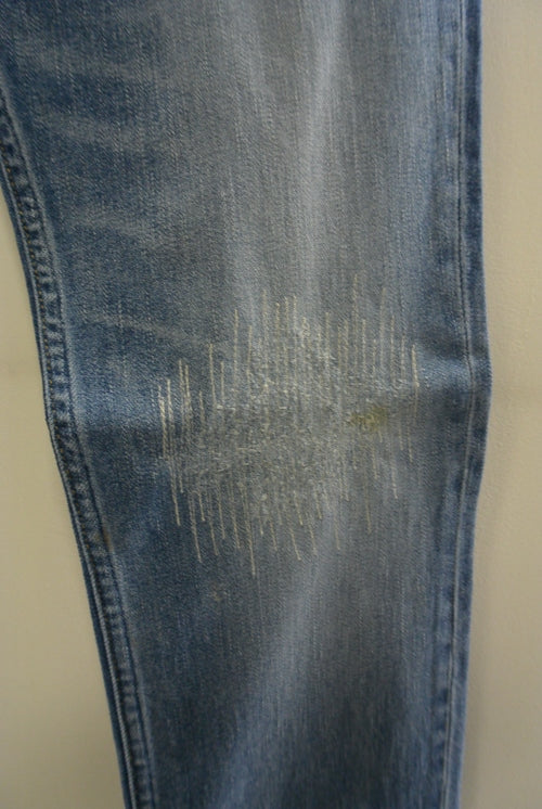 2016 S/S n(n) BY NUMBER (N)INE TAPERED PANT ANKLE CUT_STRETCH DENIM LIGHT BLUE